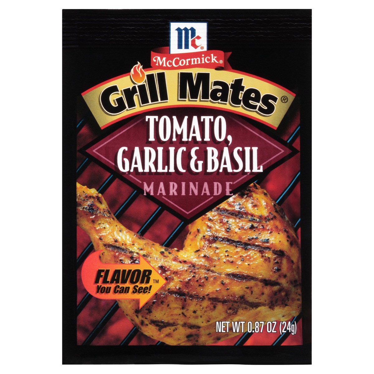 slide 1 of 10, McCormick Grill Mates Marinade Mix - Tomato, Garlic & Basil, 0.87 oz