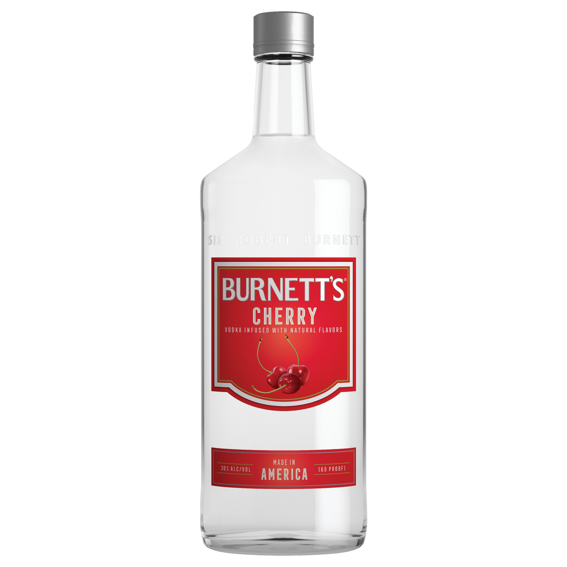 slide 1 of 3, Burnett's Cherry Vodka, 750 ml