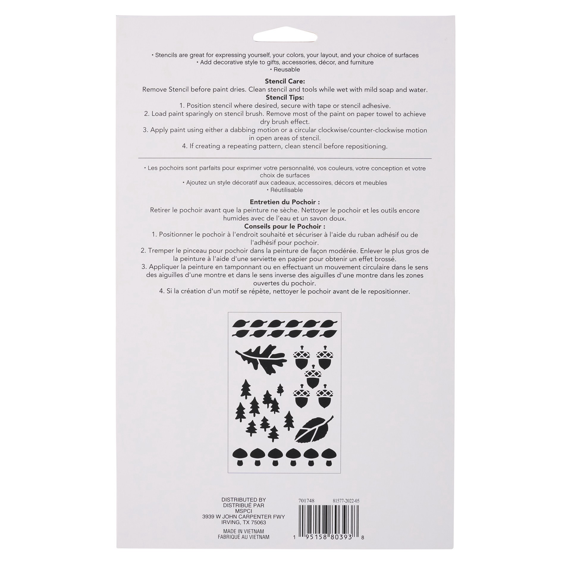 slide 3 of 3, Woodland Icon Stencils, 7" X 10" By Craft Smart, 7 in x 10 in