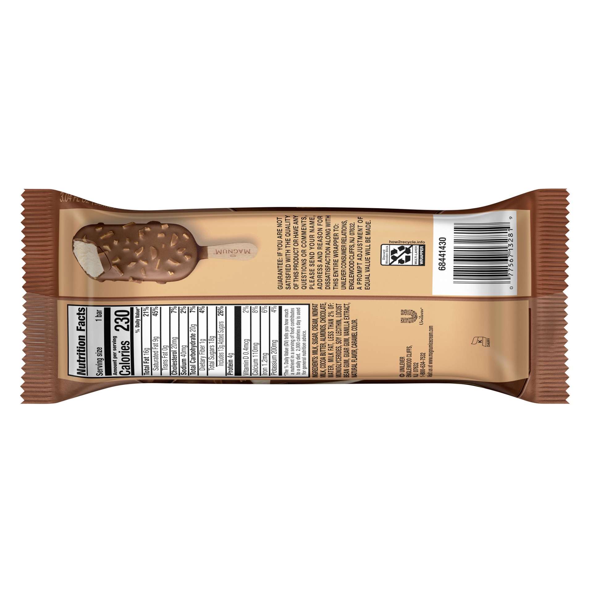 slide 2 of 4, Magnum Mini Ice Cream Bar Almond, 3.04 oz, 1 Count, 3.04 oz