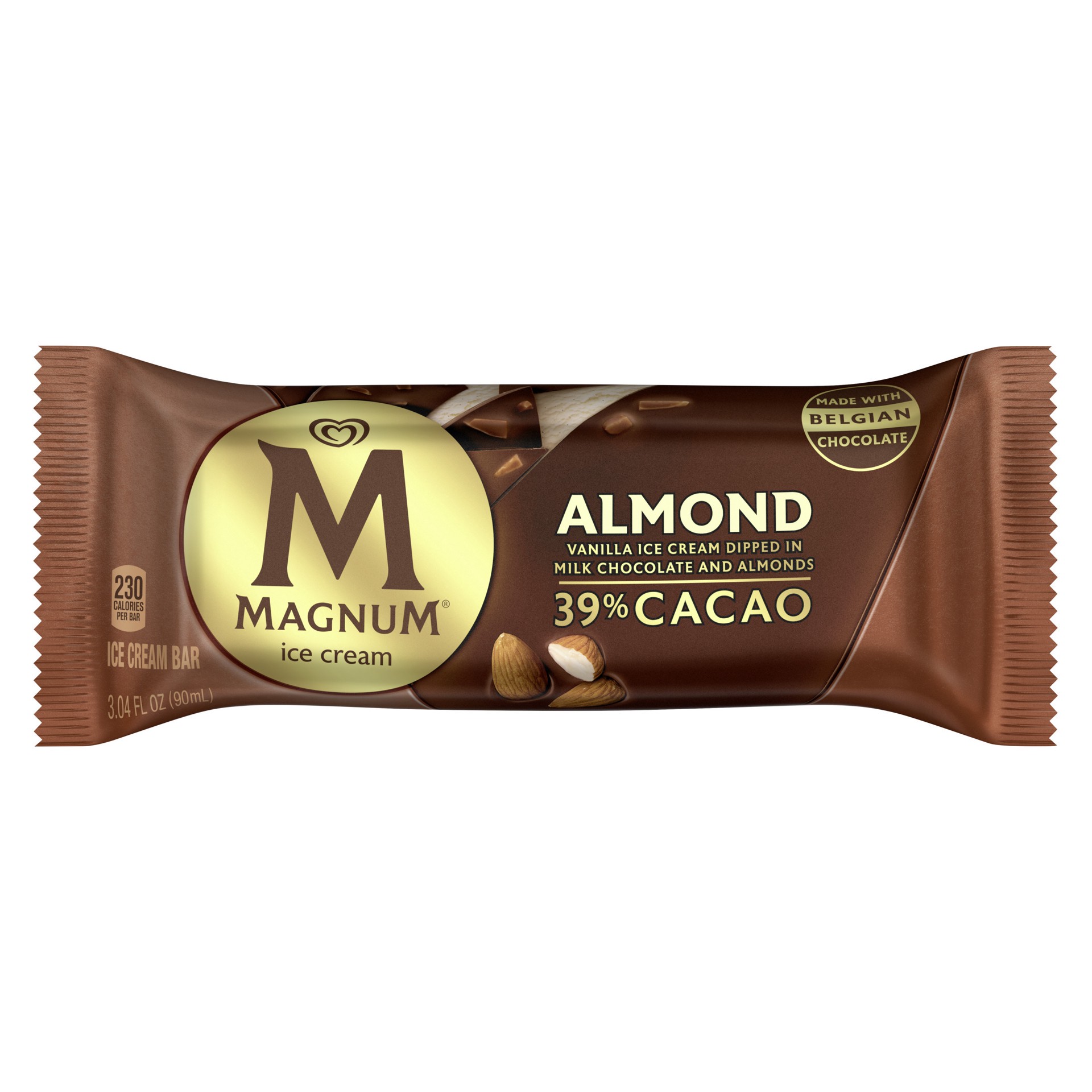 slide 1 of 4, Magnum Mini Ice Cream Bar Almond, 3.04 oz, 1 Count, 3.04 oz