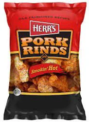 Herr's Hot Pork Rinds - 3.5 oz