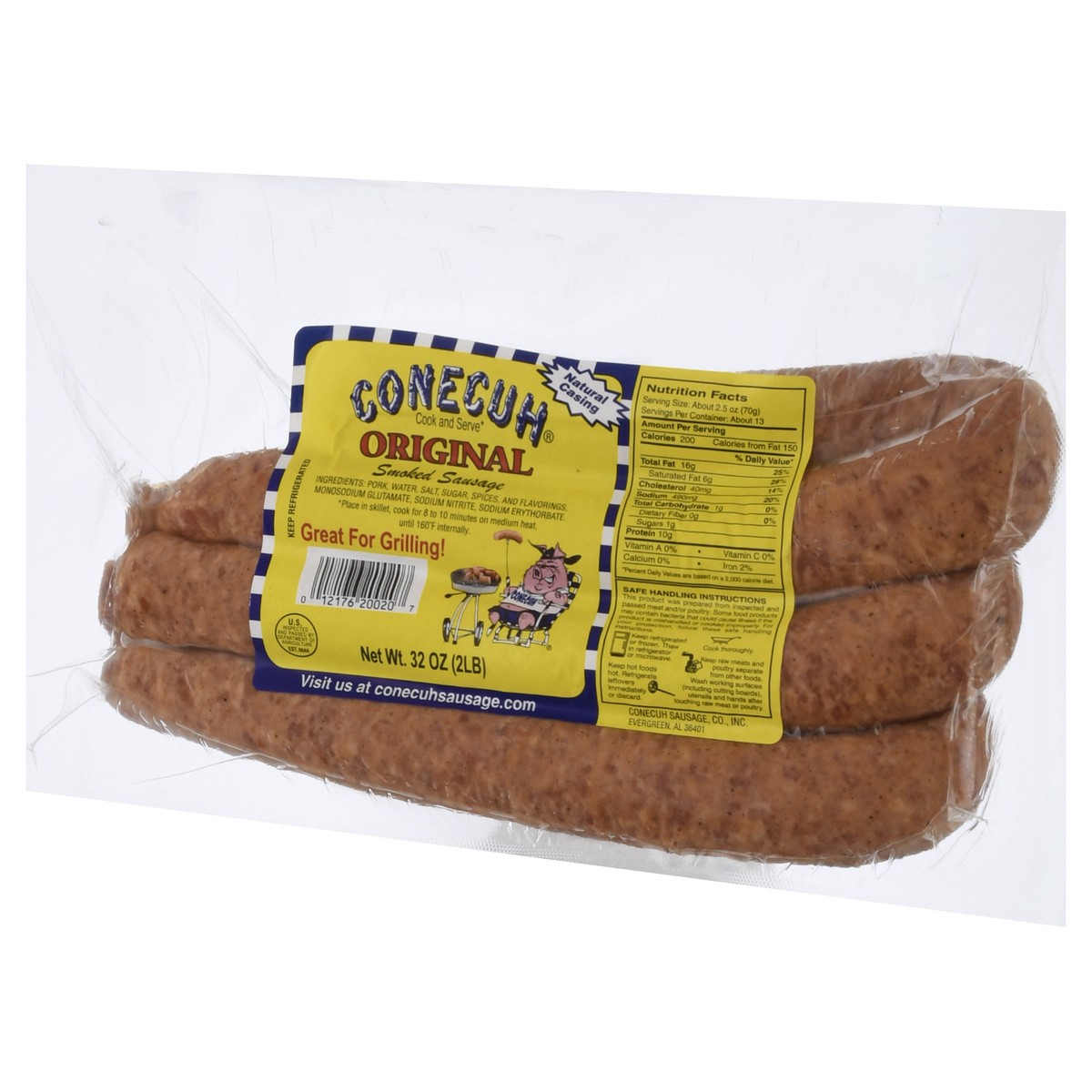 slide 4 of 10, Conecuh Original Smoked Sausage, 2 lb