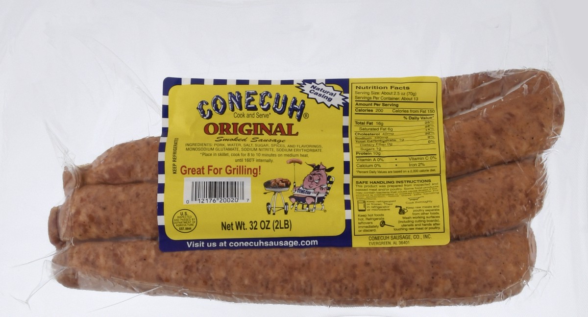 slide 8 of 10, Conecuh Original Smoked Sausage, 2 lb