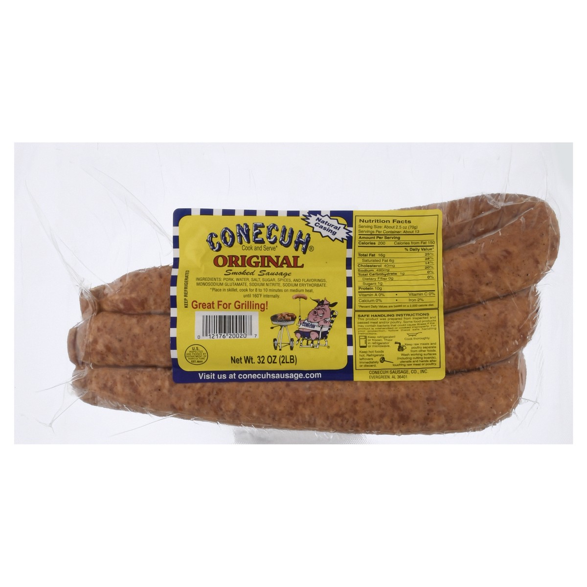 slide 1 of 10, Conecuh Original Smoked Sausage, 2 lb