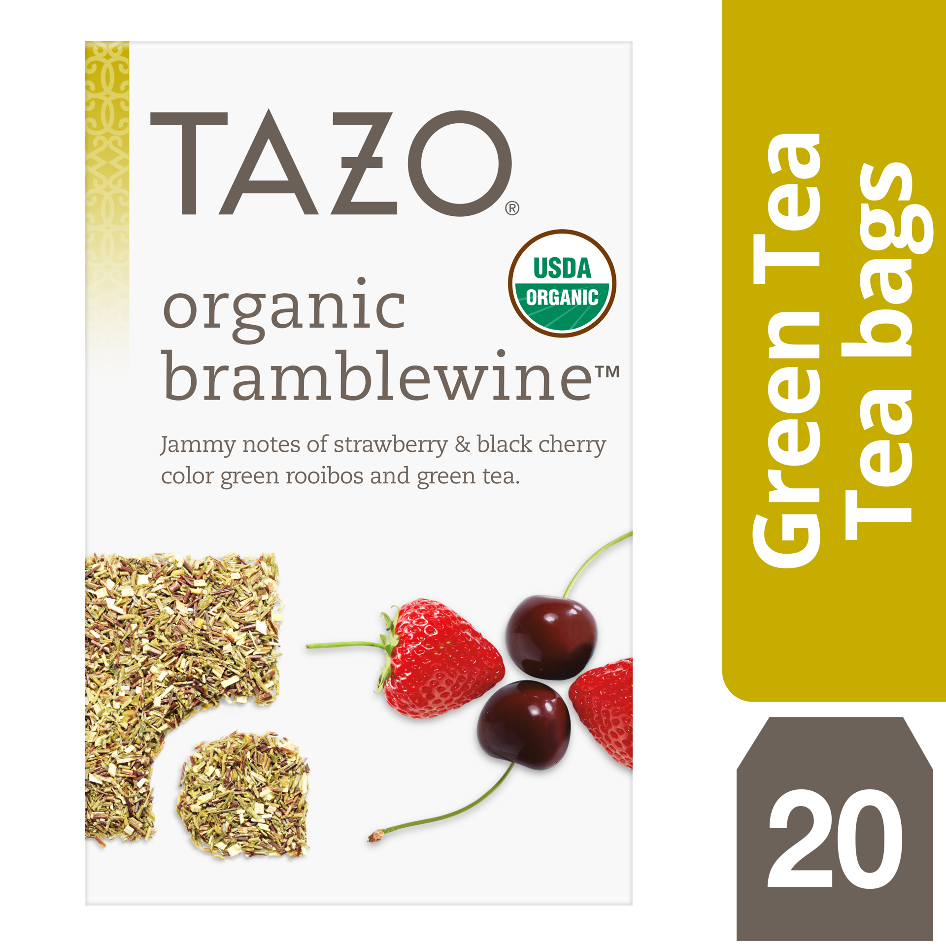 slide 1 of 2, TAZO Black Tea Tea Bags Organic Peach Cobbler, 20 Count, 20 ct