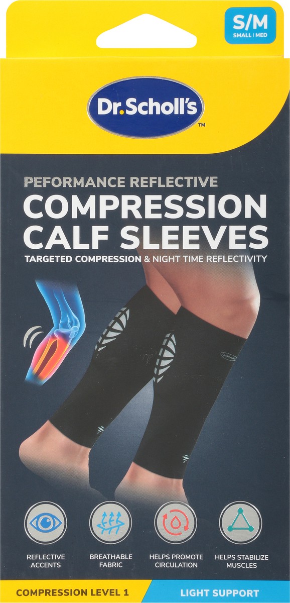 slide 6 of 11, Dr. Scholl's Compression Light Support Calf Sleeve S/M 1 ea, 1 ct