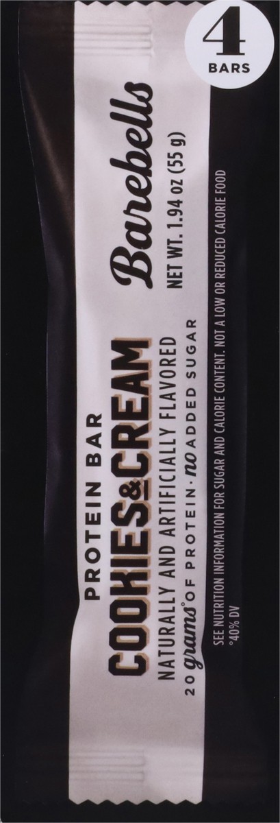 slide 2 of 14, Barebells Functional Foods Cookies & Cream Protein Bar 4 - 1.94 oz Bars, 4 ct