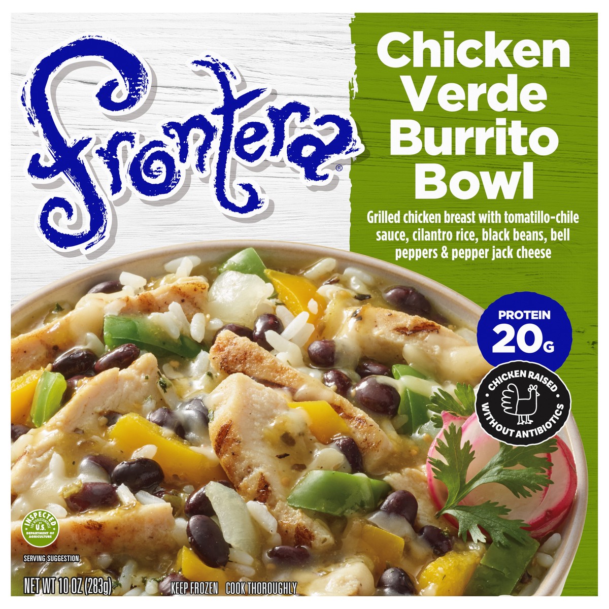 slide 1 of 5, Frontera Chicken Verde Burrito Bowl, 10 oz