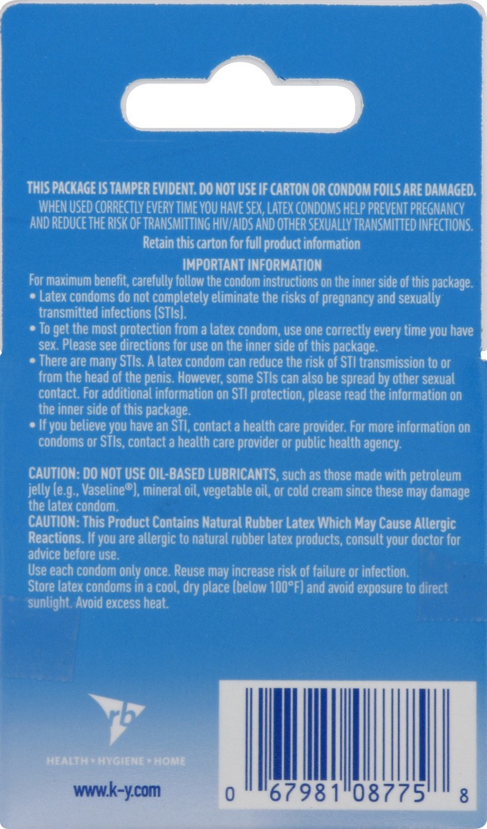 slide 6 of 6, K-Y Condoms 3 ea, 3 ct