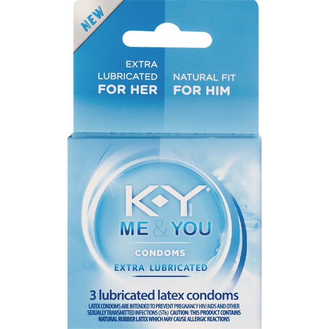 slide 1 of 6, K-Y Condoms 3 ea, 3 ct