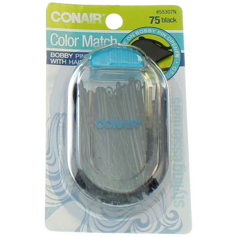 slide 2 of 3, Conair Black Bobby Pins, 75 ct