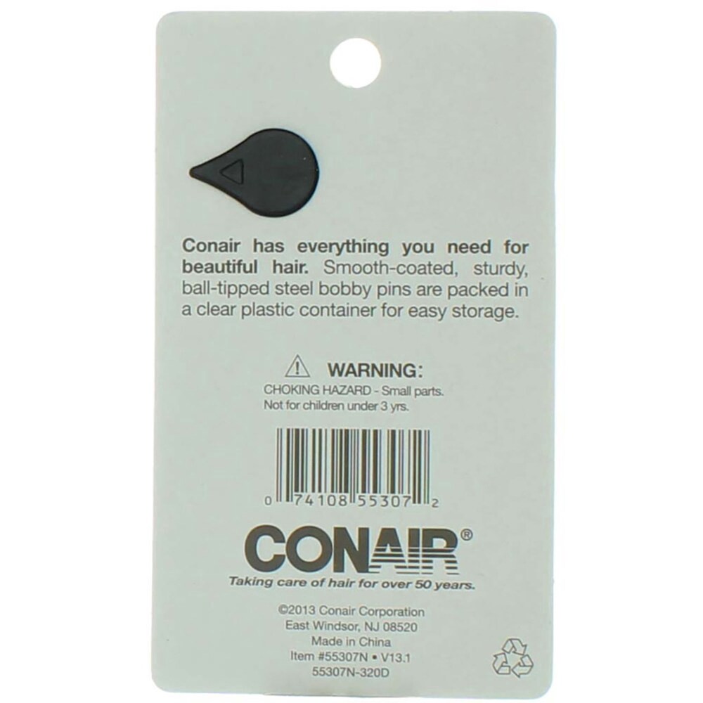 slide 3 of 3, Conair Black Bobby Pins, 75 ct