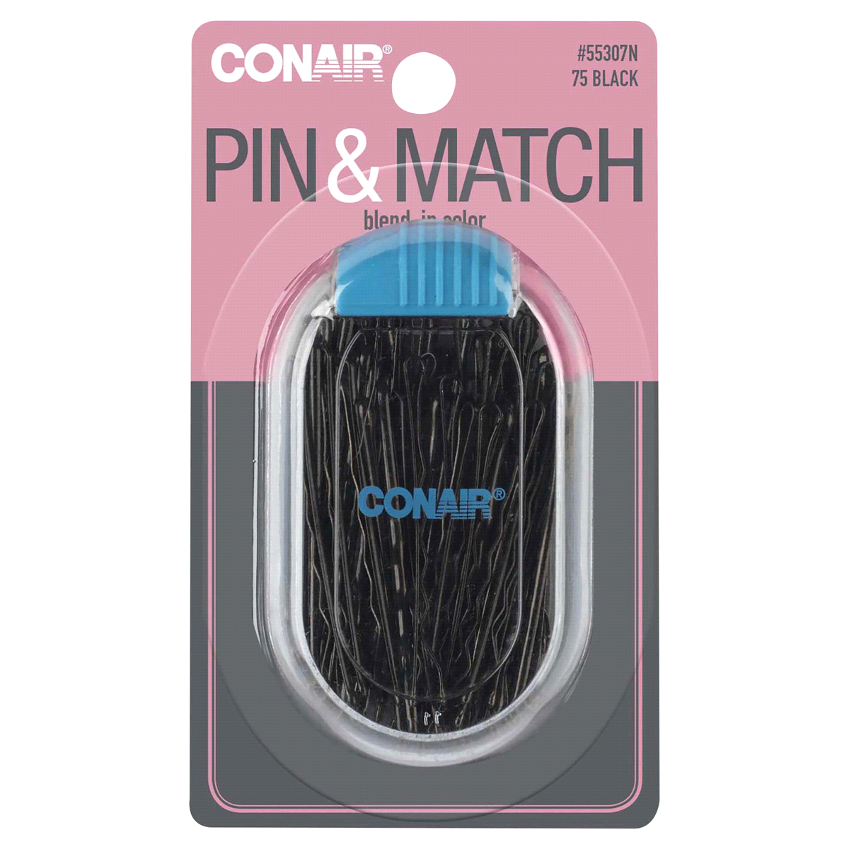 slide 1 of 1, Conair Black Bobby Pins, 75 ct