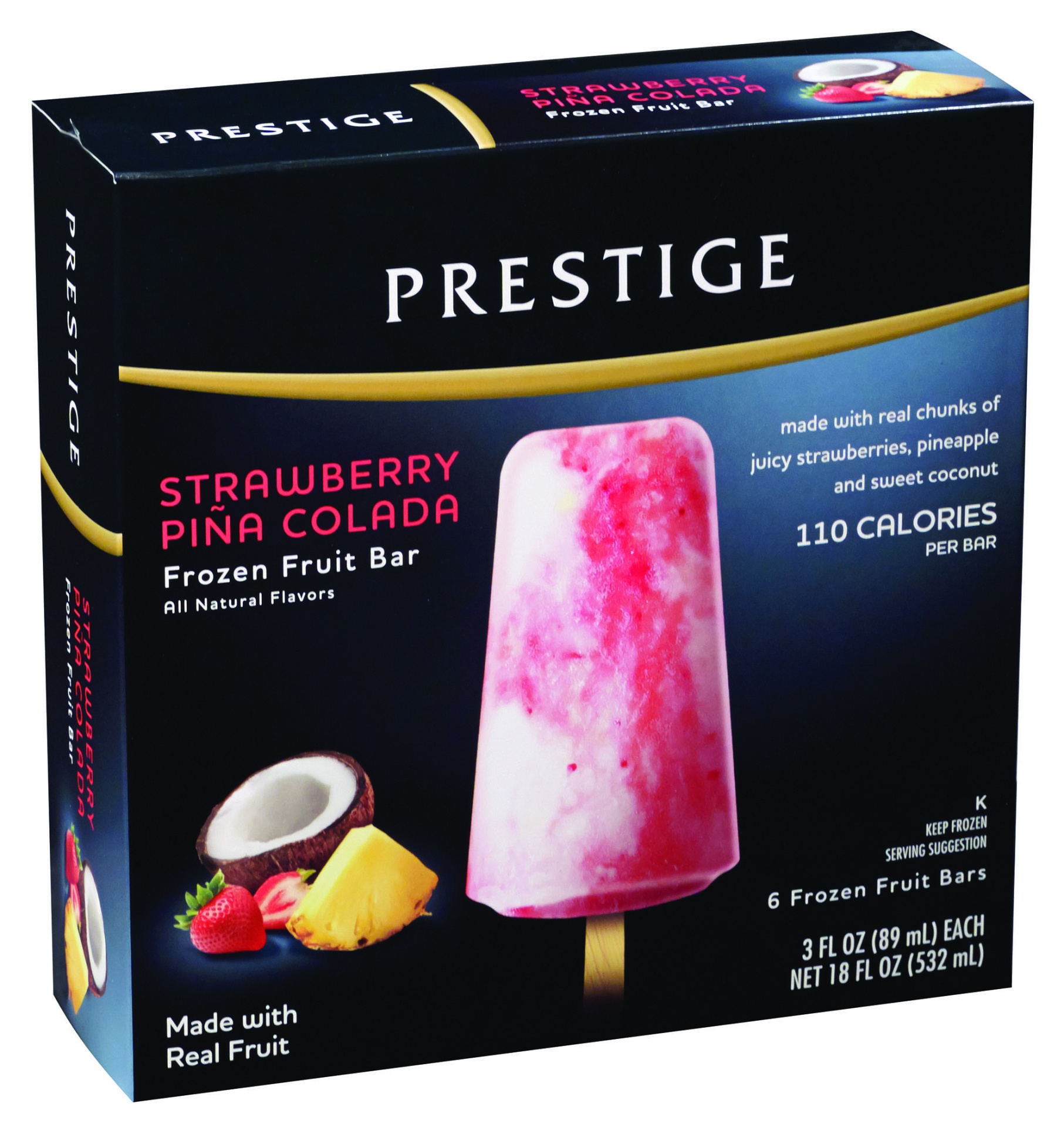 slide 1 of 1, Prestige Strawberry Colata Fruit Bar, 6 ct