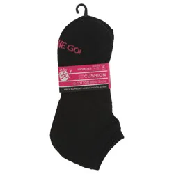 On the Go Cushion Cotton Women's Blend Socks - 2 ea