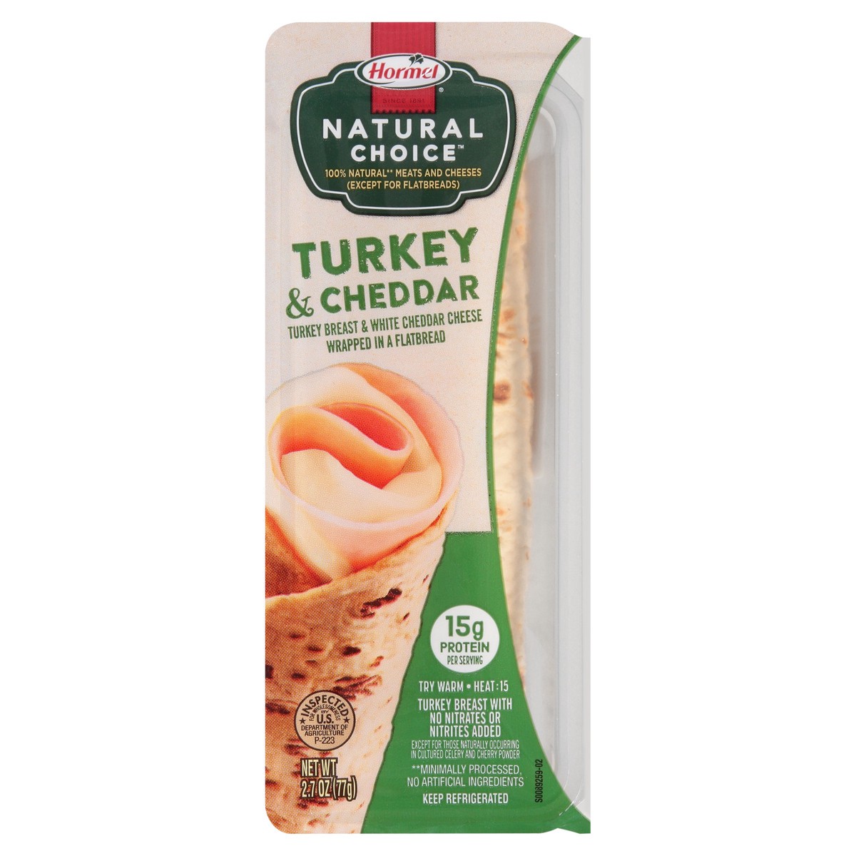 slide 1 of 7, Hormel Natural Choice Turkey & Cheddar Wrapped in a Flatbread 2.7 oz. Pack, 2.7 oz