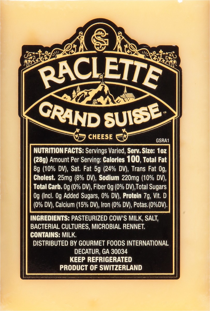 slide 1 of 1, Grand Suisse Cheese, Raclette, 6 oz