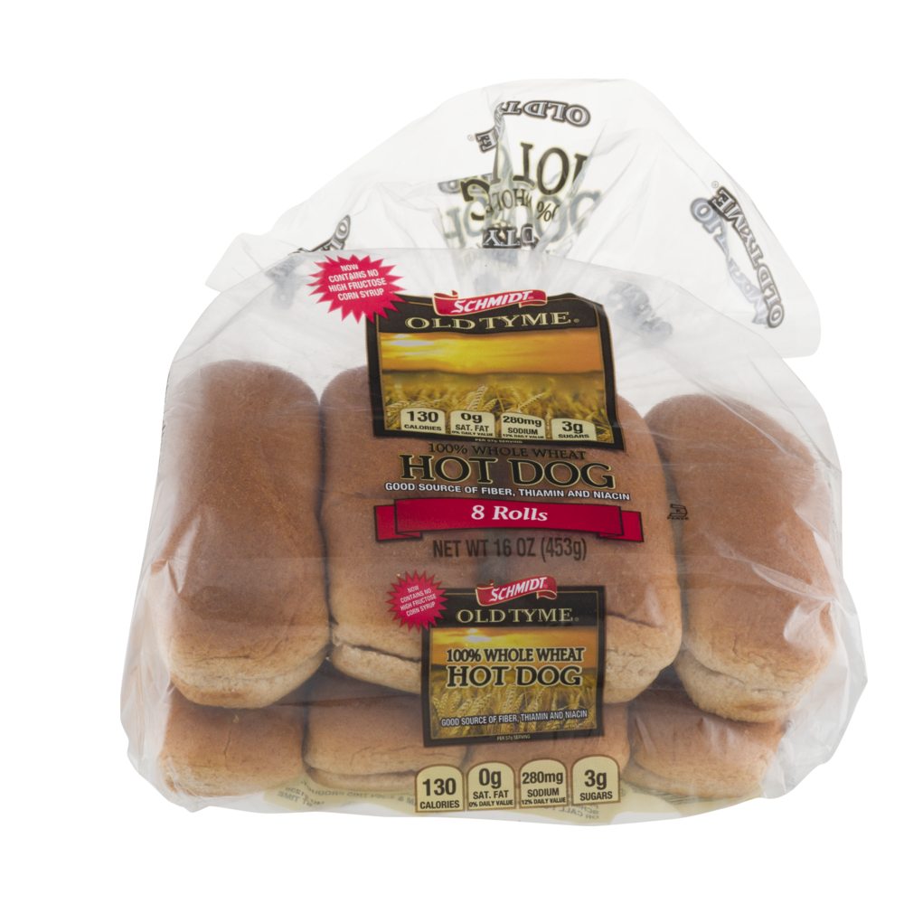 slide 1 of 1, Old Tyme Whole Grain Wheat Hot Dog Rolls, 8 ct; 15 oz