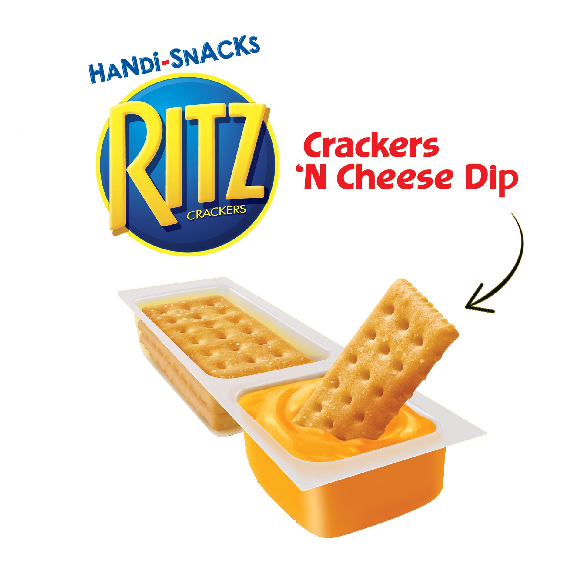 slide 2 of 4, Handi-Snacks RITZ Crackers and Cheese Dip Snack Pack, .95 oz , 0.06 lb