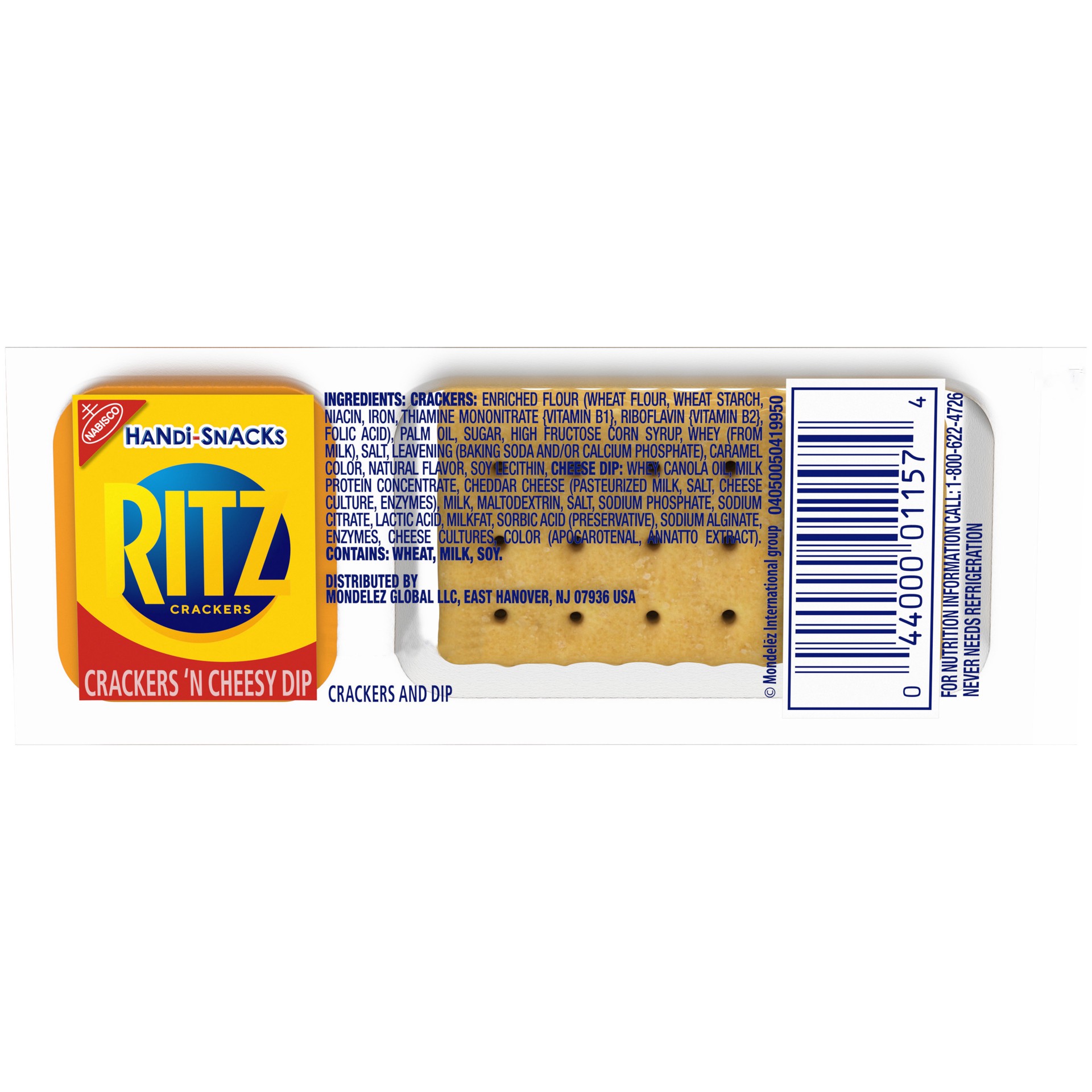 slide 1 of 4, Handi-Snacks RITZ Crackers and Cheese Dip Snack Pack, .95 oz , 0.06 lb