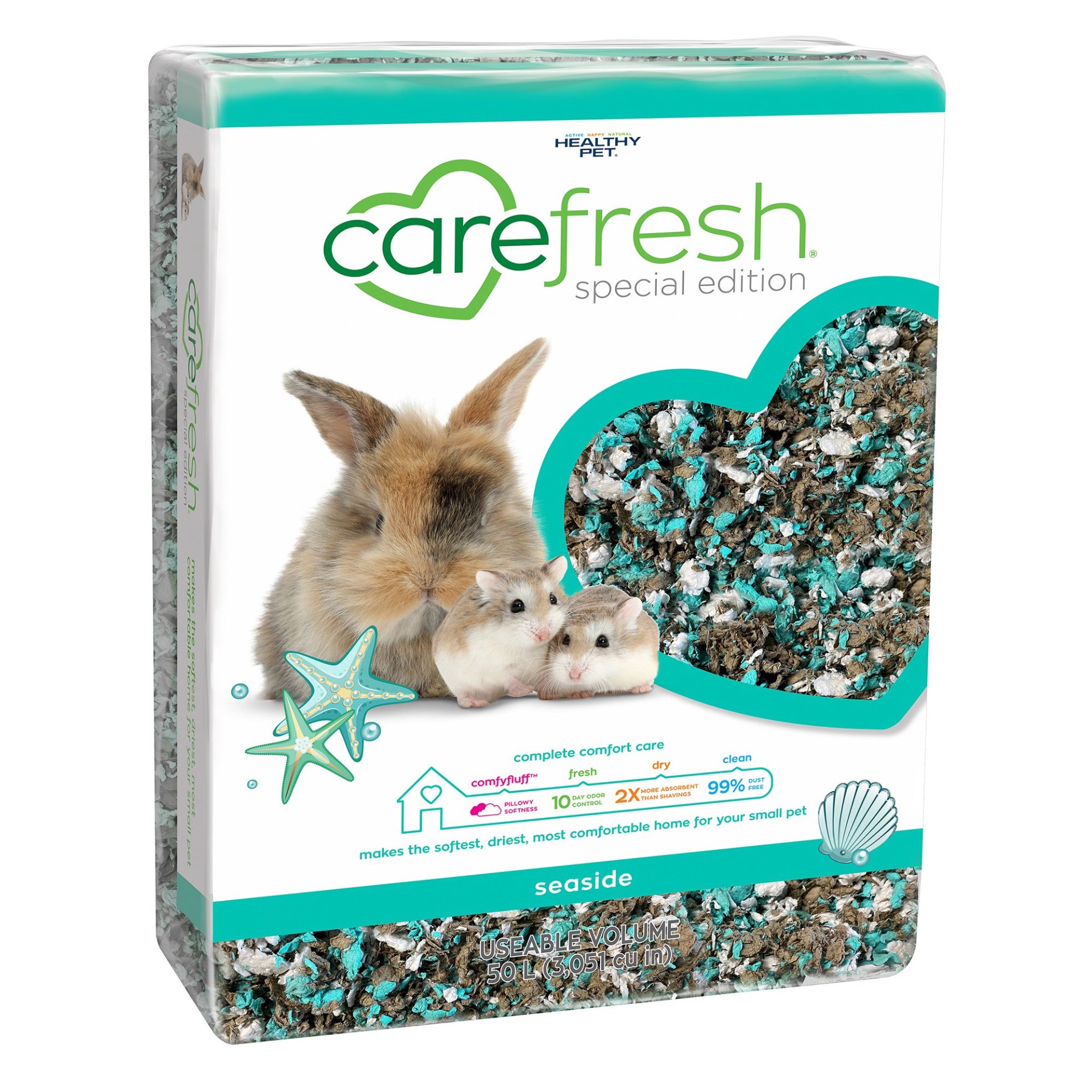 slide 1 of 1, carefresh Special Edition Small Pet Bedding - Seaside, 50 liter
