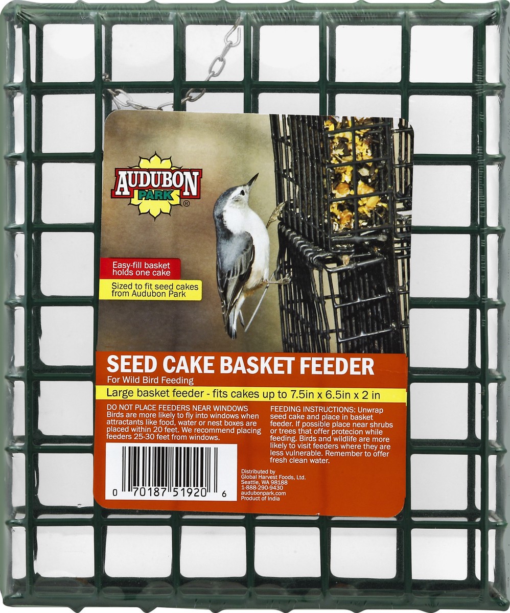 slide 1 of 5, Audubon Park Seed Cake Basket Feeder, 1 ct