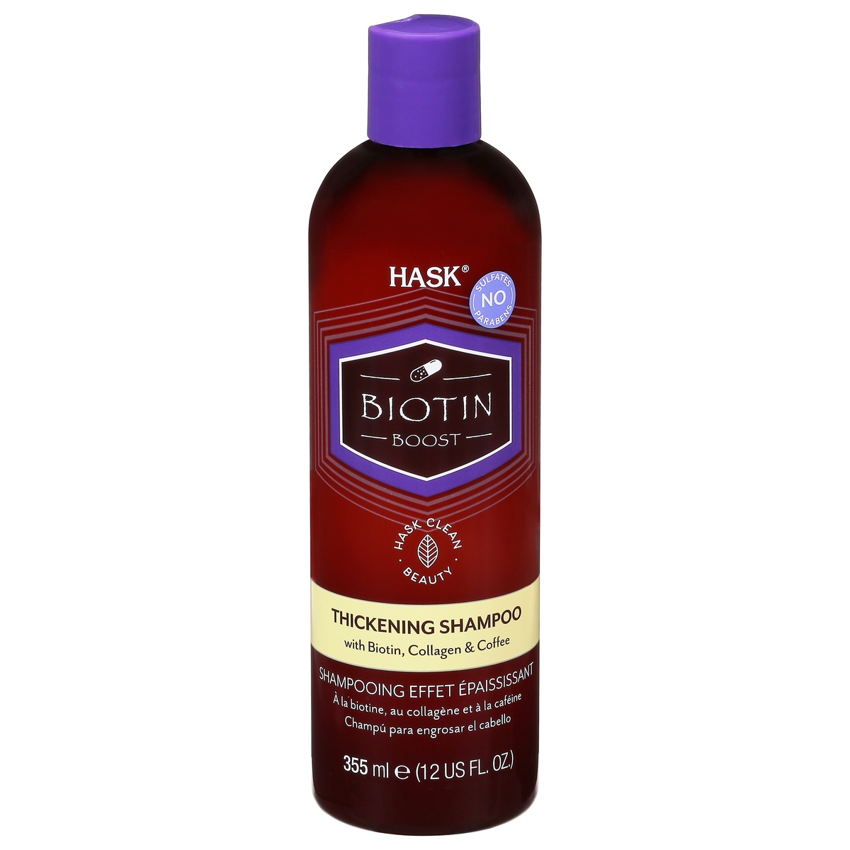 slide 1 of 1, Hask Thickening Shampoo Biotin Boost, 12 oz