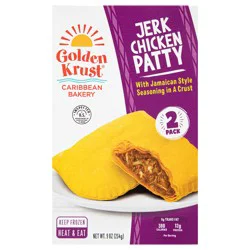 Golden Krust Jerk Chicken Patties - 2 Pack 9 oz