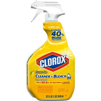 slide 1 of 3, Clorox Clean-Up All Purpose Cleaner With Bleach Spray Bottle, Lemon Scent, 32 oz