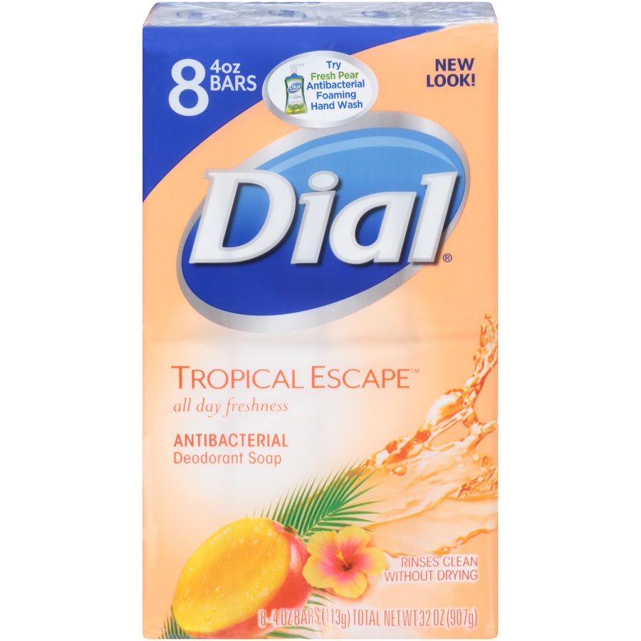 slide 1 of 1, Dial Tropical Escape Bar Soap, 32 oz