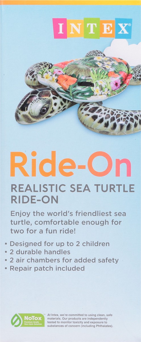 slide 9 of 9, Intex Ages 3+ Years Realistic Sea Turtle Ride-On 1 ea, 75 in x 67 in