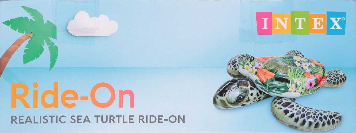 slide 5 of 9, Intex Ages 3+ Years Realistic Sea Turtle Ride-On 1 ea, 75 in x 67 in