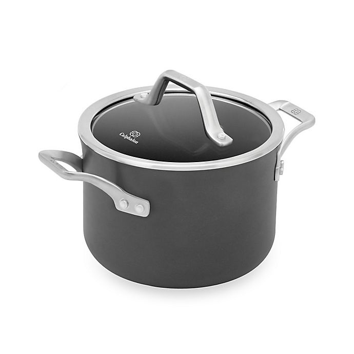 slide 1 of 1, Calphalon Signature Nonstick Covered Soup Pot, 4 qt