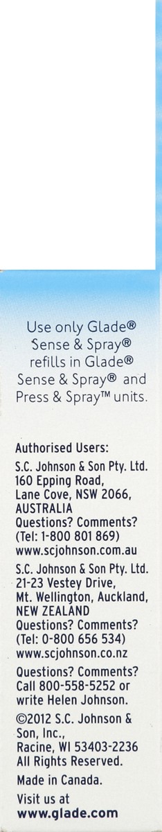 slide 3 of 6, Glade Clean Linen Sense & Spray Refill, 0.43 oz