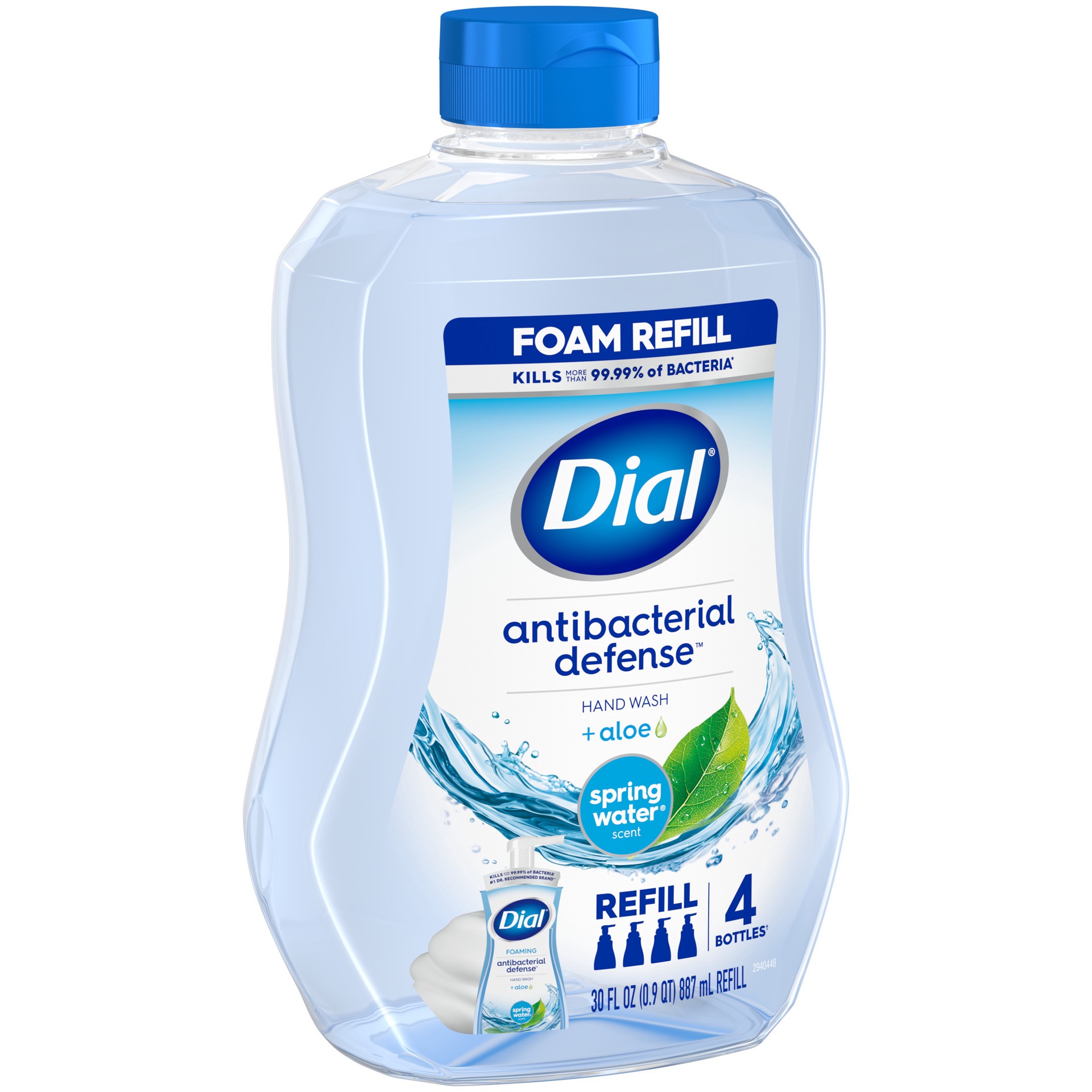 slide 3 of 5, Dial Antibacterial Defense Spring Water Scent Hand Wash + Aloe 30 fl oz, 30 fl oz
