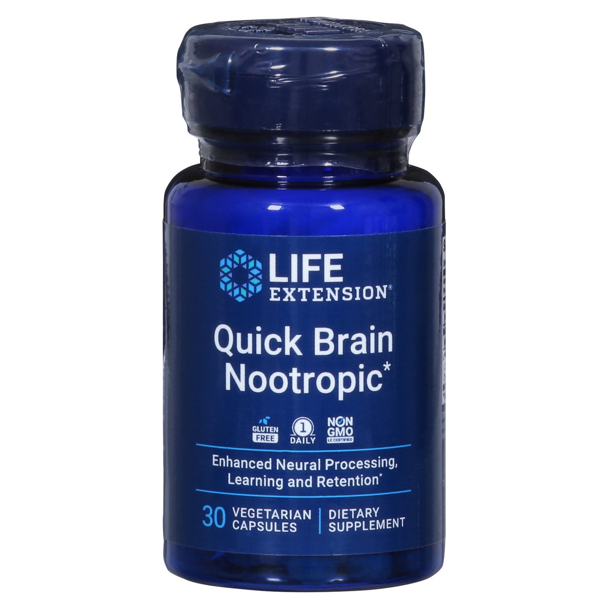 slide 15 of 15, Life Extension Quick Brain Nootropic 30 Vegetarian Capsules, 30 ct