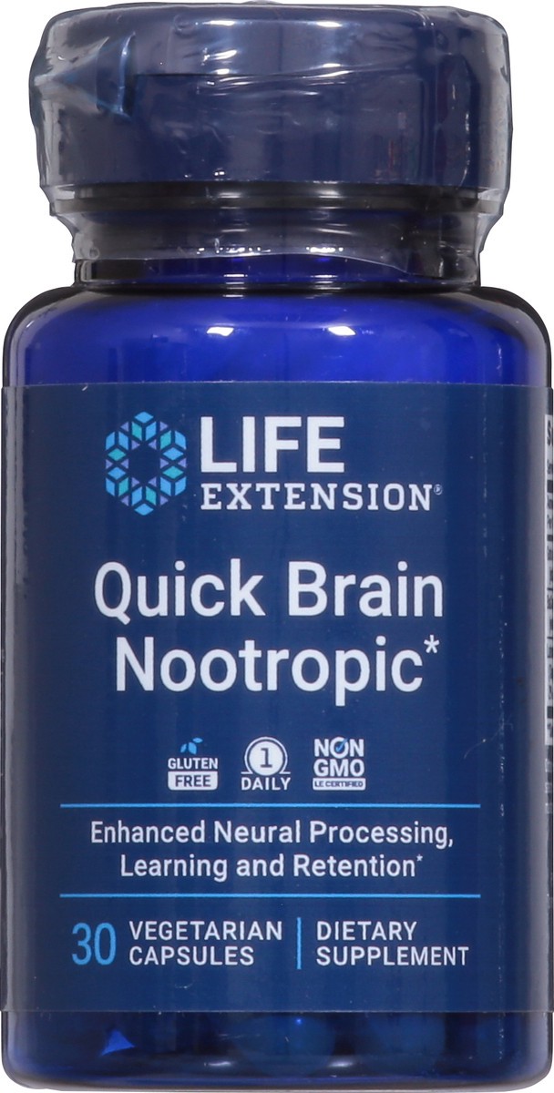 slide 14 of 15, Life Extension Quick Brain Nootropic 30 Vegetarian Capsules, 30 ct
