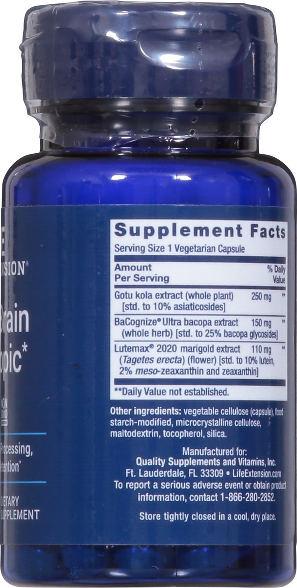 slide 2 of 15, Life Extension Quick Brain Nootropic 30 Vegetarian Capsules, 30 ct