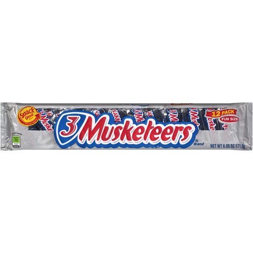 slide 1 of 1, 3 MUSKETEERS Fun Size Chocolate Candy Bars, 12 ct; 6.05 oz