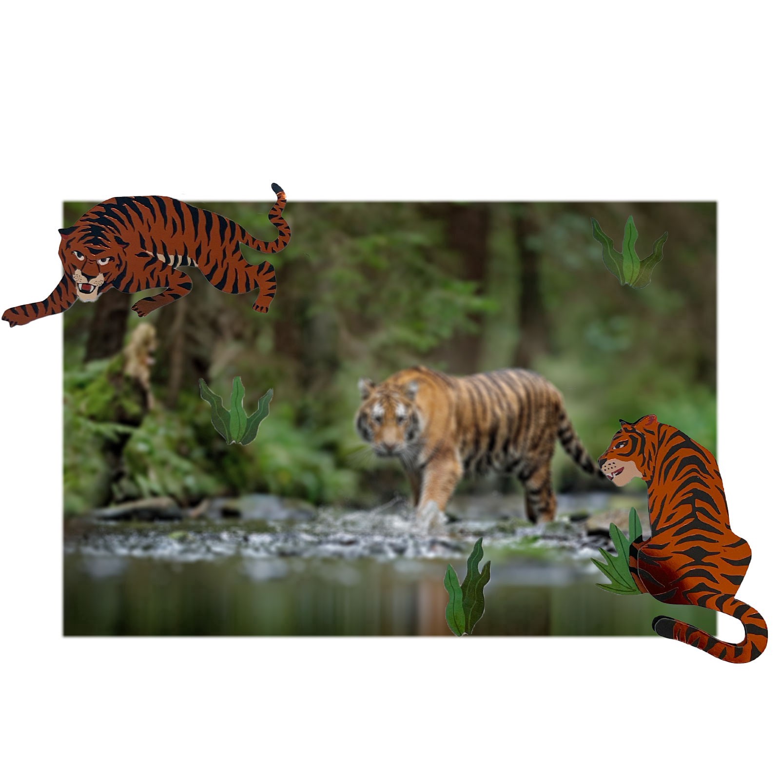slide 3 of 4, Tiger Stickers By Recollections, 4 in x 8.5 in