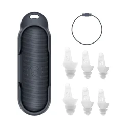 Assistive Audio Sleep Noise Reducing Ear Plugs With Travel Case, 3 Sizes Included. Less Snore And More Snooze. Low Profile, Super Soft Ear Plugs. Made From Medical Grade Silicone