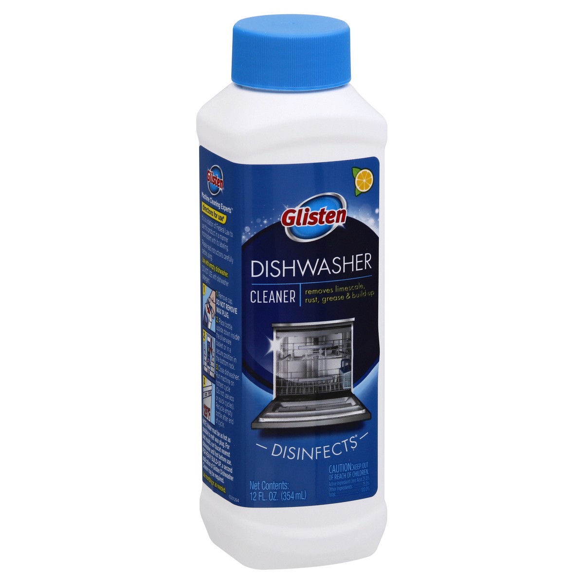 slide 12 of 12, Glisten Dishwasher Magic Dishwasher Cleaner & Disinfectant, 12 fl oz