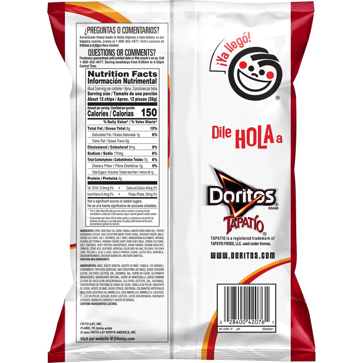 slide 7 of 7, Doritos Tortilla Chips, 3.12 oz