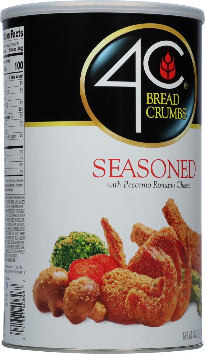 slide 14 of 14, 4C Seasoned Bread Crumbs with Pecorino Romano Cheese 46 oz, 46 oz