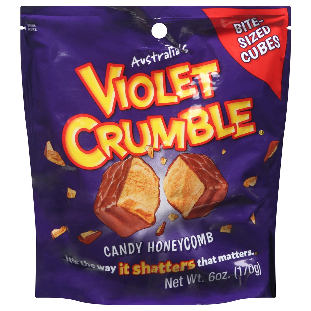 slide 1 of 9, Violet Crumble Candy Honeycomb 6 oz, 6 oz