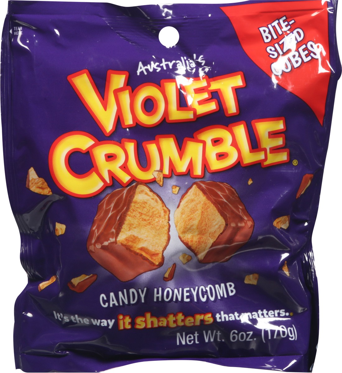 slide 3 of 9, Violet Crumble Candy Honeycomb 6 oz, 6 oz