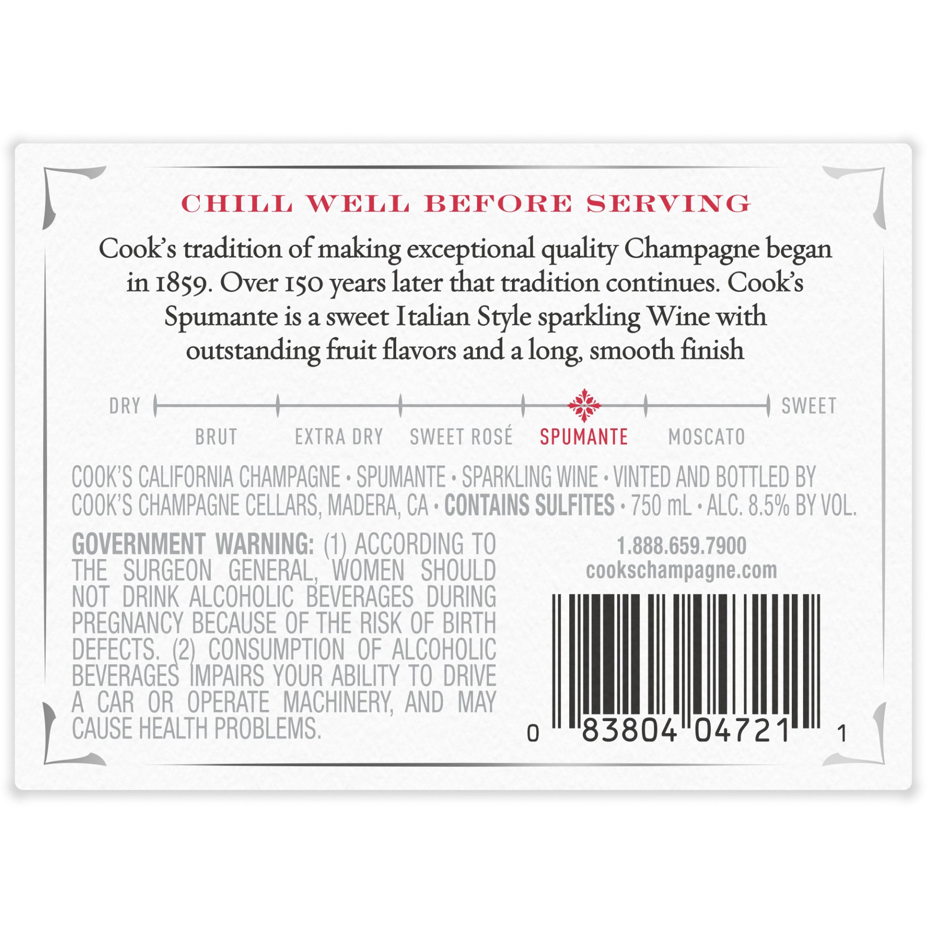 slide 3 of 3, Cook's Grande Spumante, 750 ml