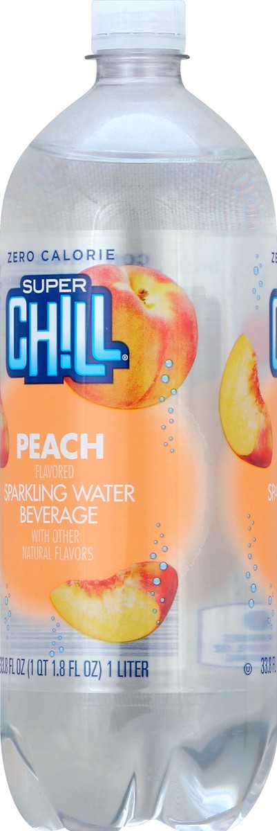 slide 6 of 8, Super Chill Sparkling Water Beverage, Peach Flavored- 33.8 oz, 33.8 oz