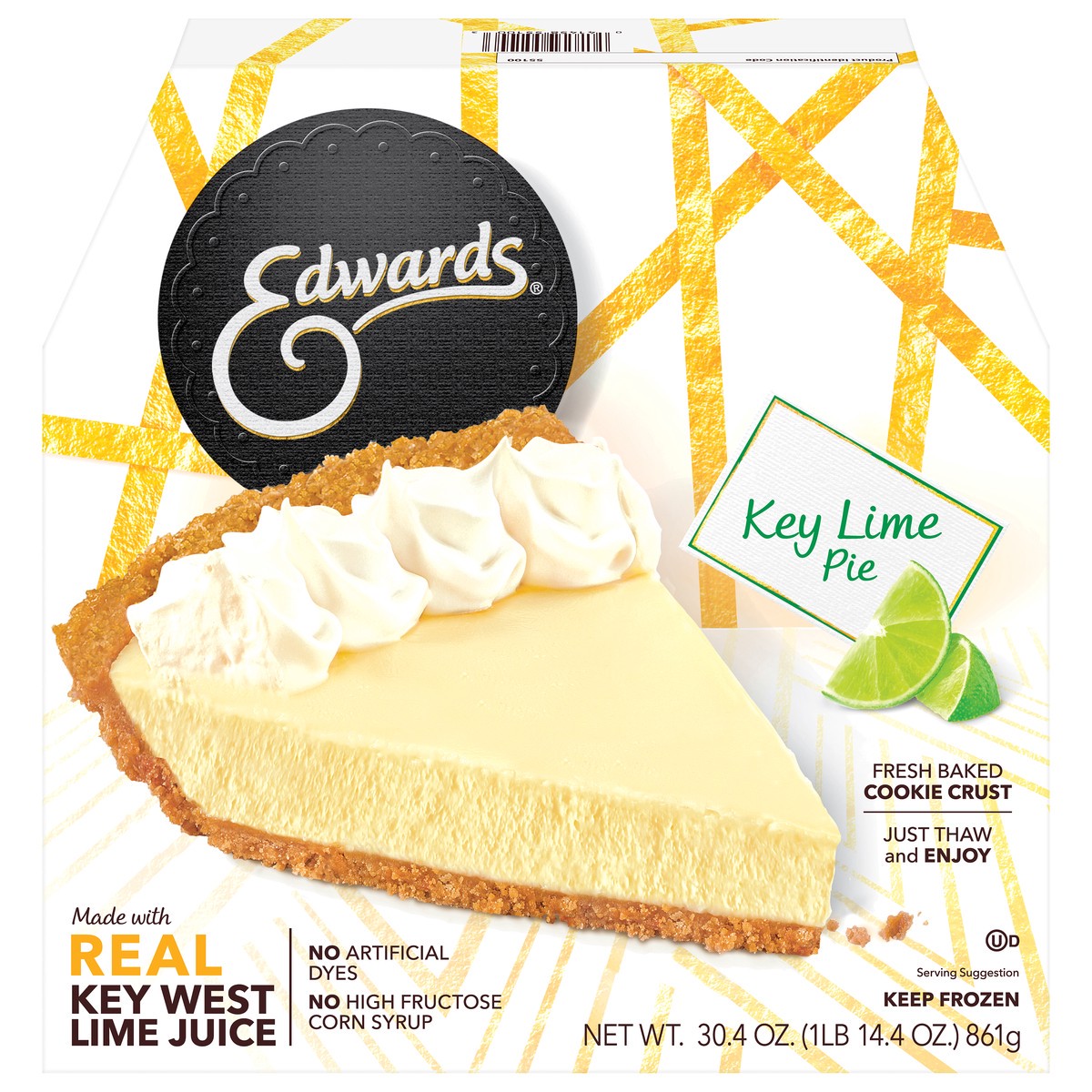 slide 2 of 13, Edwards Premium Frozen Desserts Key Lime Pie, 30.4 oz